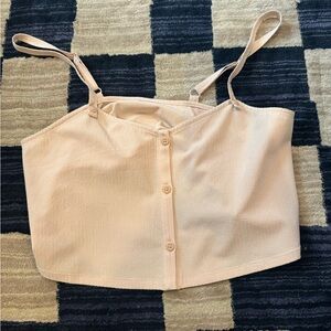 ALO Yoga Cream Button-Up Camisole